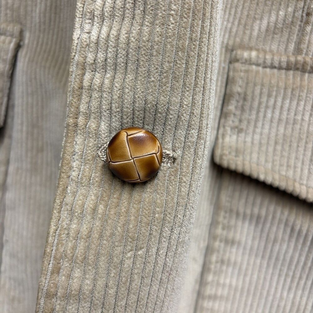 Levi's Panatela Blazer Jacket 42L Corduroy Brown Tan Vtg - Picture 2 of 11